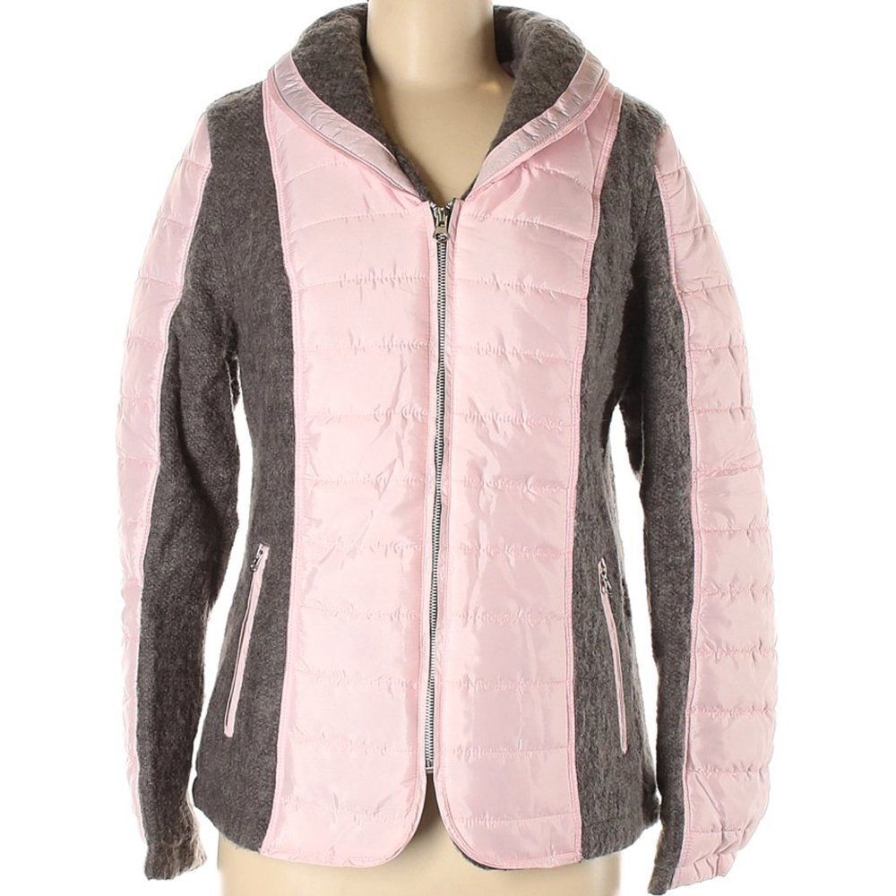 Venus Fashion Pink and Gray Wool Coat Size 8